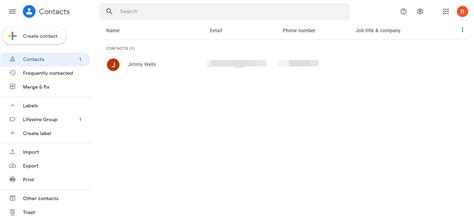 open  access gmail contacts