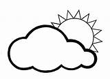 Coloring Weather Kids Sun Cloud Pages Coloriage Printable Children Funny Soleil Pic Nuages Drawing Nature Drawings sketch template