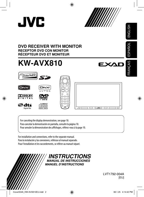 Jvc Kw Avx810eu Avx810 [eu] Instructions User Manual