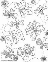 Doodle Raupe Schmetterling Dieren Bug Vlinders sketch template