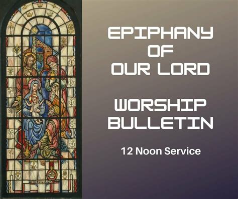 worship bulletin epiphany   lord noon  st matthews