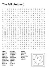 fall autumn word search  sfy teaching resources