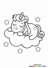 Sleeping Pages Unicorns sketch template