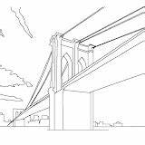 Coloring Bridge Brooklyn Puente Dibujo Colorear Pages Post sketch template