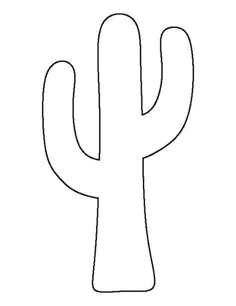 cactus pattern   printable outline  crafts creating stencils