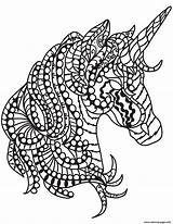 Zentangle Licorne Coloriage Unicorno Dessin Tete Unicorni Mandala Stampare Testa Pegasus Owl Clipartmag Imprimé sketch template