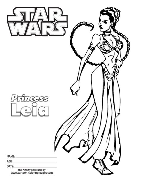 star wars princess leia coloring pages black white cartoon coloring