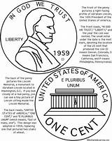 Coloring Penny Printable Pages Lincoln Money Abraham Worksheets Kids Printout Memorial Learning Fake Play Print Enchanted Color Pennies Drawing Kindergarten sketch template
