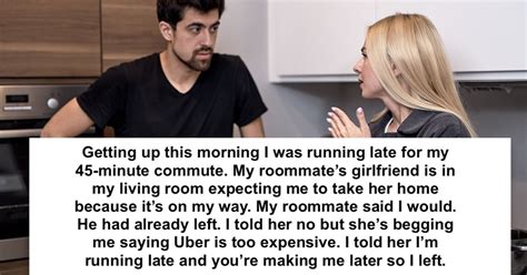 Man Refuses To Give Roommates Gf Ride Home Even Though Its On The