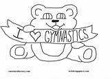 Gymnastics Coloring Pages Printable Gymnastic Color Print Sheets Word Bear Book Search Children Teddy Colouring Words Kids Kidsuki Printables Adult sketch template