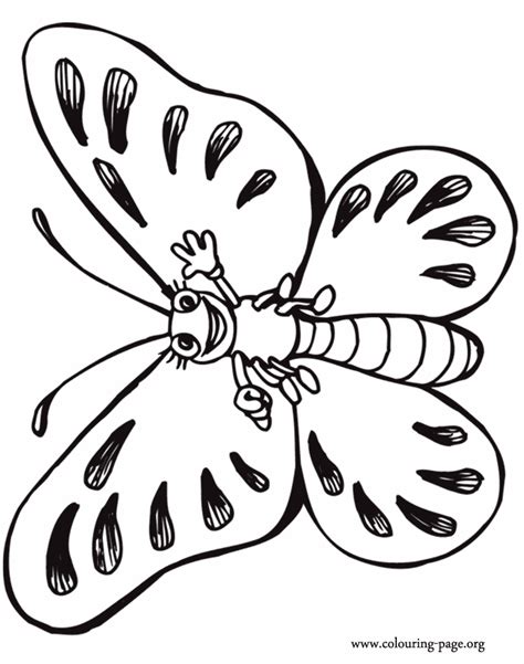 butterflies  cute waving butterfly coloring page