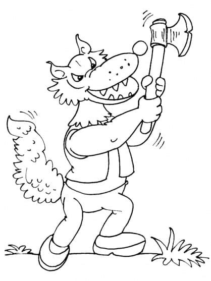 evil wolf coloring page  print  color