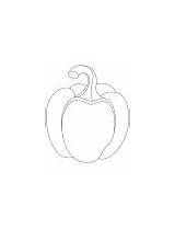 Coloring Pages Pepper Bell Capsicum Fruit sketch template