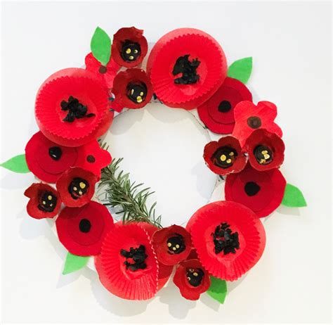 diy poppy remembrance wreath  creative day
