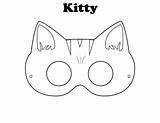 Mask Printable Masks Halloween Coloring Template Pages Kitty Cat Color Face Craft Drawing Animal Templates Yourself Fox Awsome Kids Print sketch template