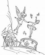 Tinkerbell Coloring Pages Fairy Dancing Printable Music Box Disney Singing Princess Coloriage Colouring Friends Print Fairies Kids Templates Color God sketch template