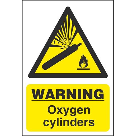 warning signs  oxygen cylinders dangerous goods safety signs