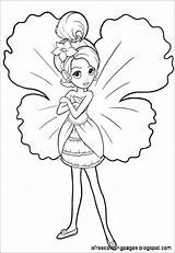 Coloring Pages Thumbelina Online Barbie sketch template