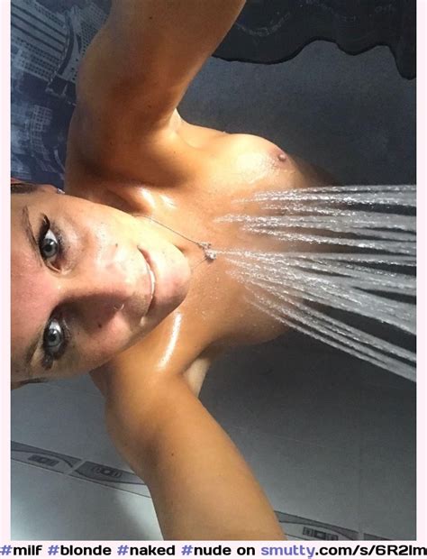Milf Blonde Naked Nude Shower Wet Selfie Tits