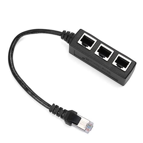 pc lan ethernet network rj connector splitter adapter cable
