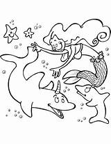 Sirena Unicornio Sirenas Delfines Dolphines Unicorns Supercoloring Mermaids Syrena Kolorowanka Drukuj sketch template