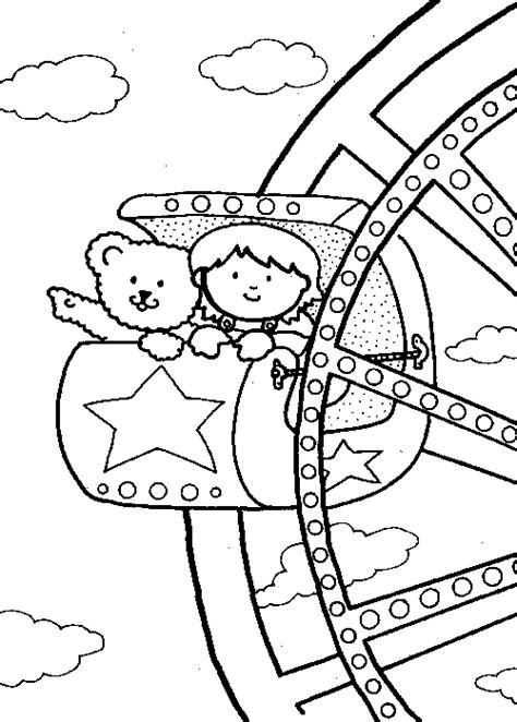 carnivals  kids family kids coloring activity pages riding