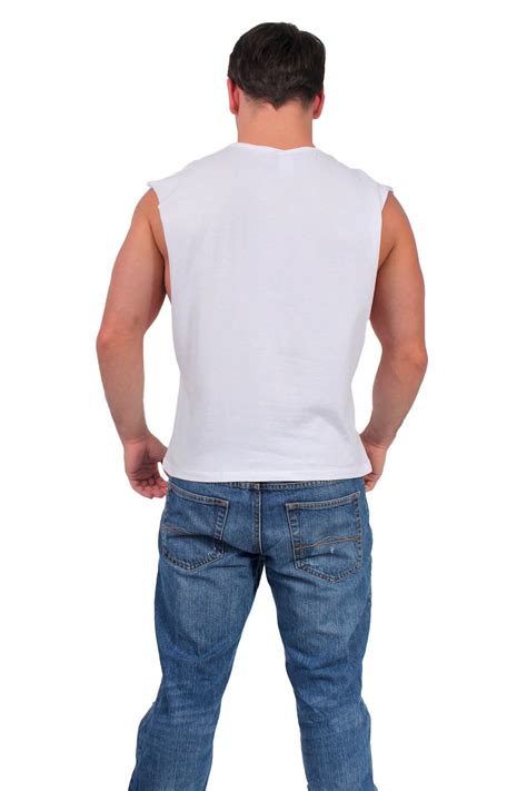 Men S Basic Sleeveless Tee Shirt Plain Muscle Tank With Open Sides