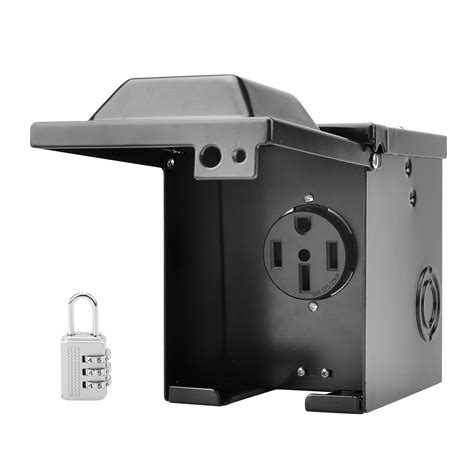buy rvingpro  amp  volt rvev power outlet box enclosed lockable weatherproof outdoor