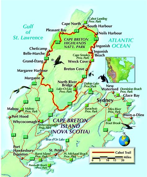 map   isle  cape breton  north west scotland  major roads