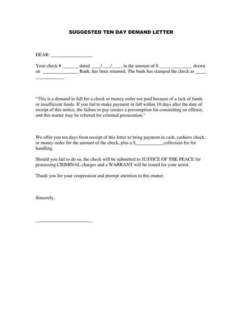 Free Printable Demand Letter Template [assert Your Legal Rights]