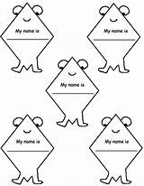 Coloring Name Tag Pages Shape Diamond Template Color Kids sketch template