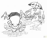 Coloring Pages Swimming Frogs Frog Cartoon Amphibian Swim Adult Tadpole Cold Poison Dart Drawing Printable Weather Getcolorings Colouring Color Drawings sketch template