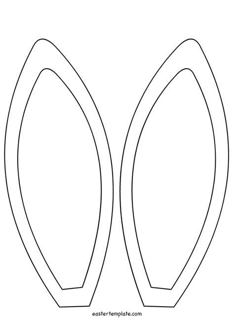 bunny ears template coloring page  images easter bunny ears