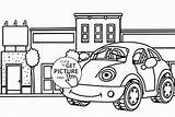 Coloring Funny Pages Cars Car sketch template
