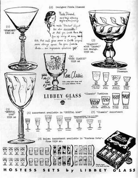 Libbey Ads Vintage Stemware Glass Dinnerware Vintage