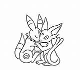 Coloring Espeon Umbreon Pages Pokemon Cute Drawing Getcolorings Getdrawings Color Colorings Printable sketch template