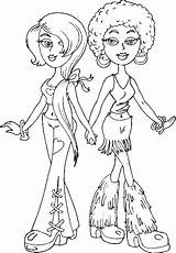 70s Coloring Pages Girls Two Getcolorings sketch template