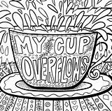 Overflows Cups sketch template