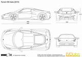 Orthographic Blueprint 458 Drawings Gtb Cartype Automotive Concept αποθηκεύτηκε από sketch template