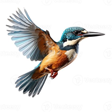 beautiful kingfisher bird  transparent background ai generated