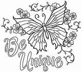 Coloring Pages Bold Butterfly Quotes Adult Unique Inspirational Sheets Thoughts Color Colouring Urbanthreads sketch template