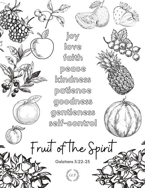 coloring pages  fruit   spirit