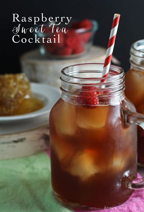raspberry sweet tea cocktail honey and birch