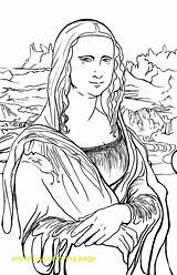 Mona Lisa Da Vinci Leonardo Coloring Pages Getcolorings Printable Color sketch template