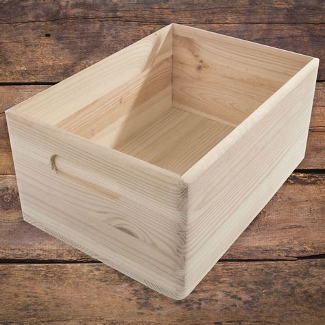 wooden open decorative storage boxes  sizes small  large