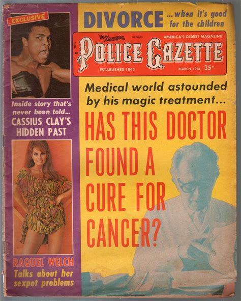 Police Gazette 6 3 1973 Cassius Clay Raquel Welch Exploitation G Vg