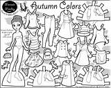 Paper Coloring Pages Doll Printable Autumn Print Clothes Girl Color Marisole American Fall Monday Dolls Sheets Colors Paperthinpersonas Clothing Drawing sketch template