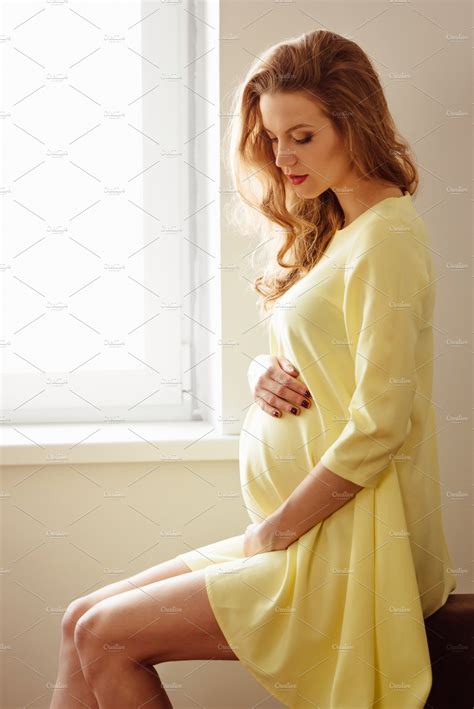 beautiful pregnant girl high quality people images ~ creative market