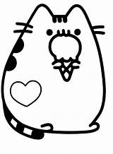 Coloring Cute Pages Pusheen Kids sketch template