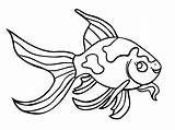 Coloring Pages Goldfish Printable Kids sketch template